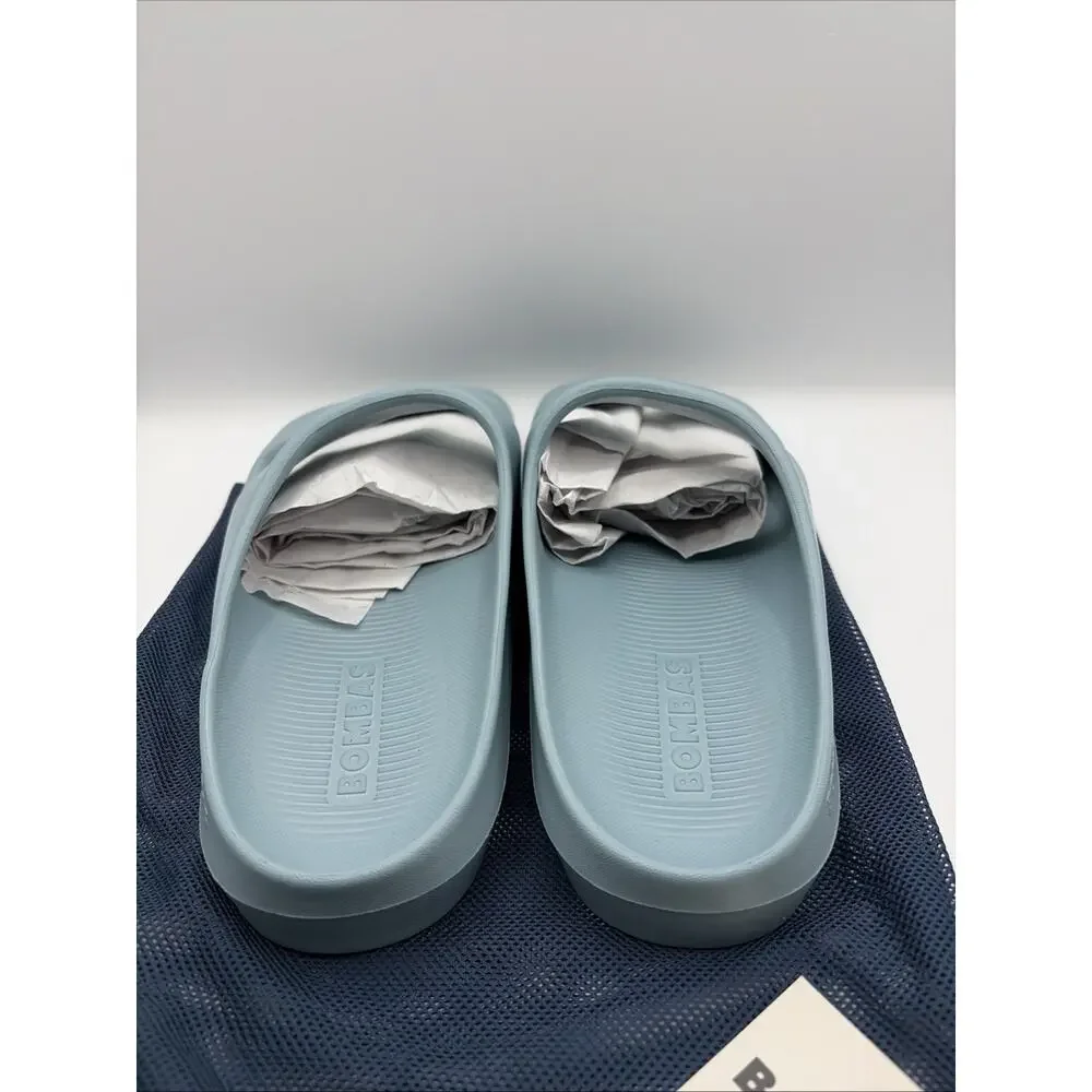 NEW Bombas Women Friday Sandal Slide Comfort Lightweight Size 11 Light Blue New